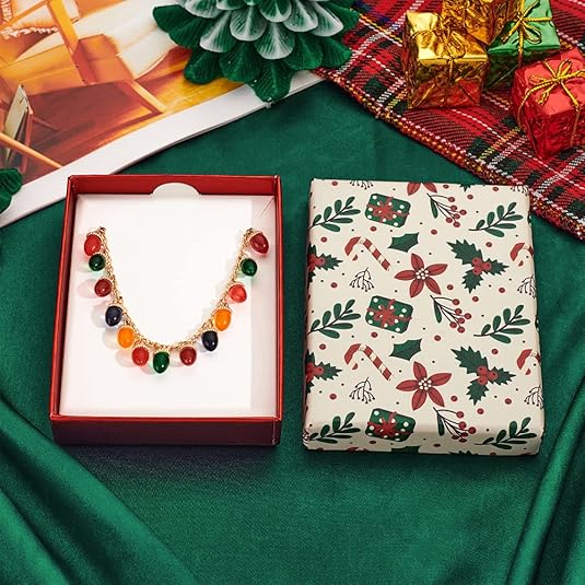 712XCyXeHCL._AC_SY535_ Women’s Christmas Light Bead Charm Bracelet - Image 4